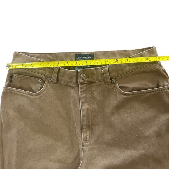 Lauren Ralph Lauren Brown Jeans Womens Size 14 Straight Leg Classic Basic Simple - Picture 2 of 7